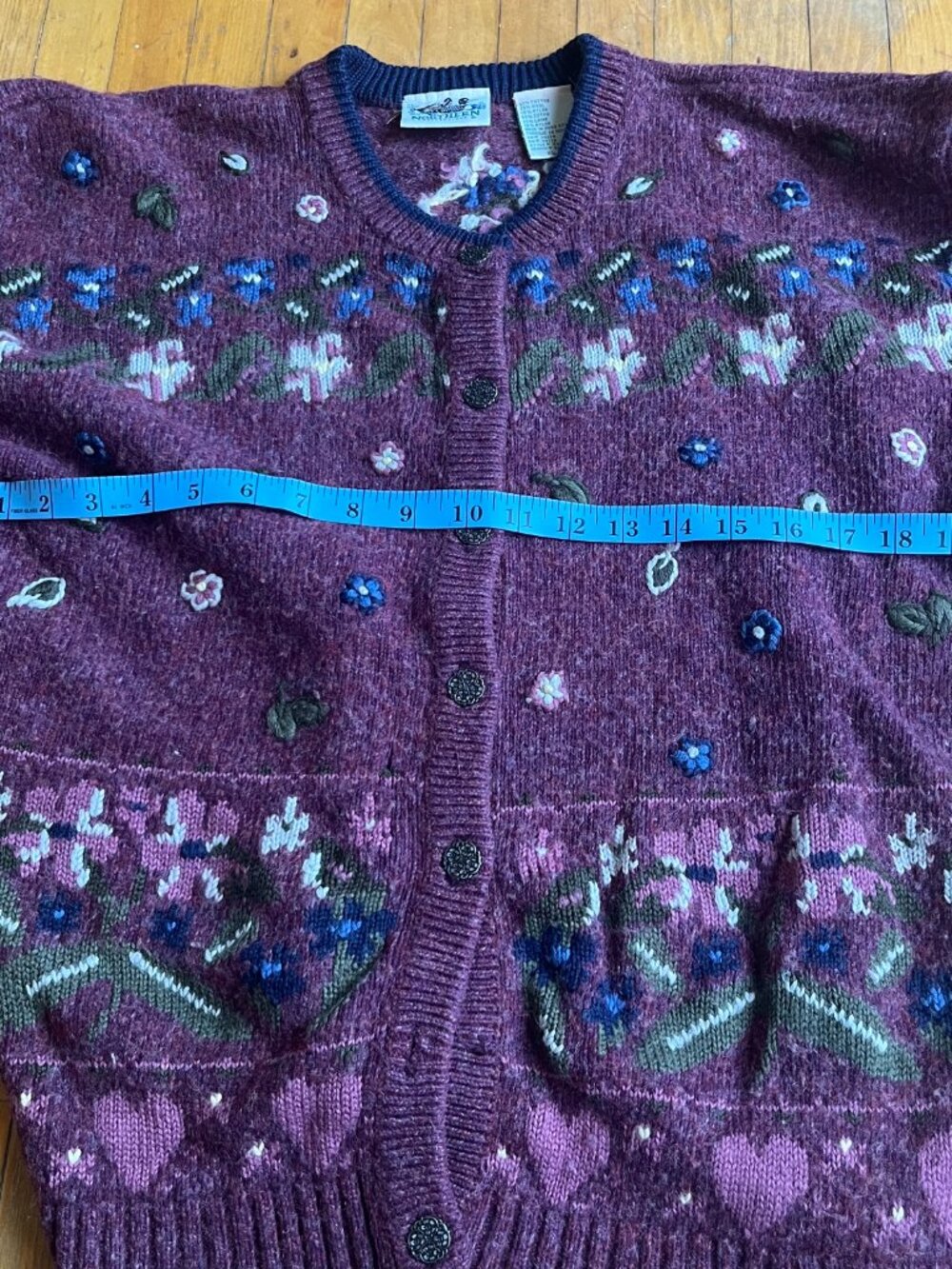 Cottagecore Wool Cardigan Northern Reflections M - Picture 5 of 8